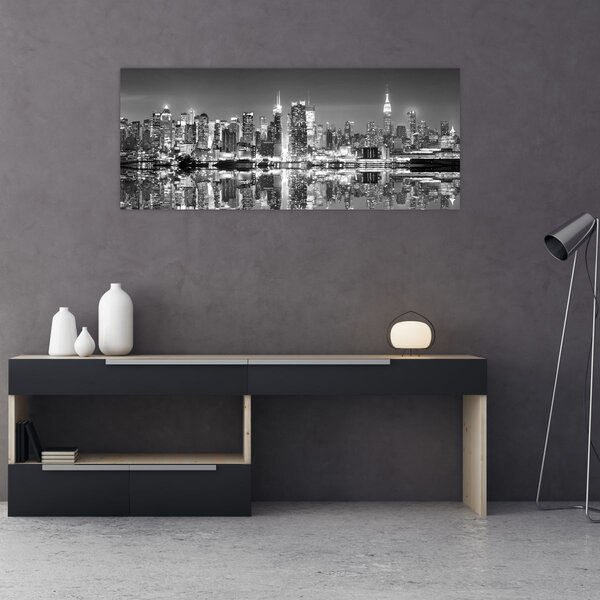 Slika - New York, crno-bijelo (120x50 cm)