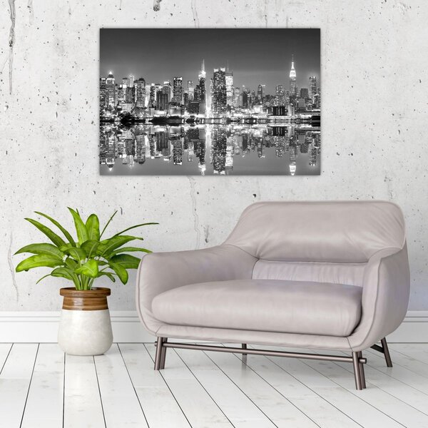 Slika - New York, crno-bijelo (90x60 cm)