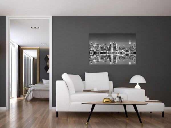 Slika - New York, crno-bijelo (90x60 cm)