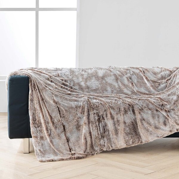 Smeđa deka od umjetnog krzna 180x220 cm Antartic – douceur d'intérieur