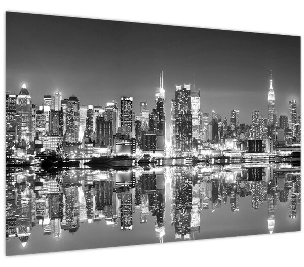 Slika - New York, crno-bijelo (90x60 cm)