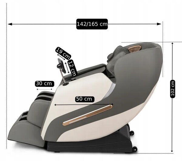 JAKS Masážna fotelja siva Vx max
