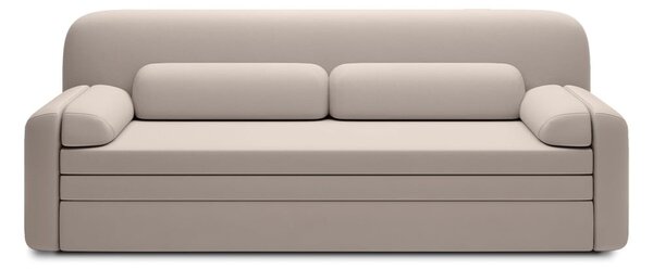 Bež baršunasti sklopiva/s prostorom za odlaganje sofa 236 cm Elioss – ELTAP