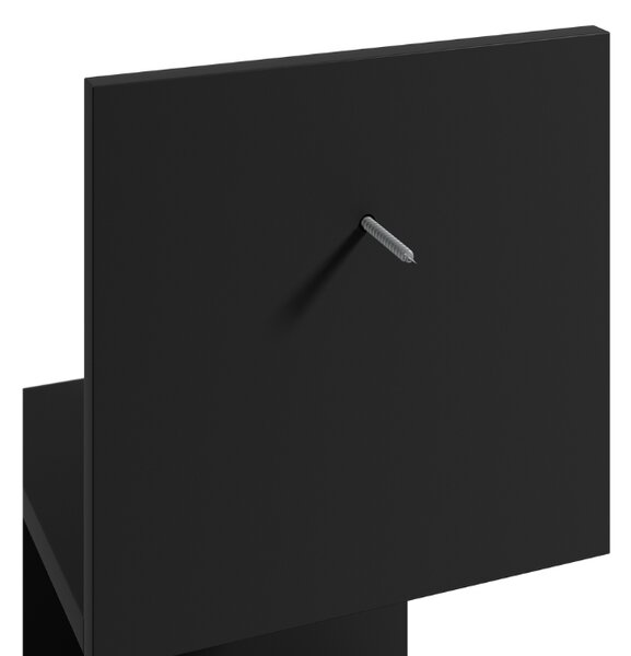Zidna polica SUNEDO 25x125 cm, crna