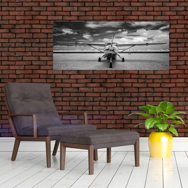Slika - Avion crno-bijeli (120x50 cm)