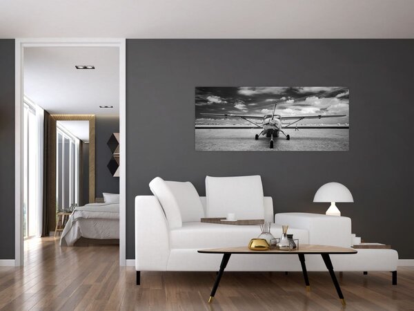 Slika - Avion crno-bijeli (120x50 cm)