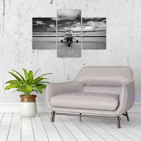 Slika - Avion crno-bijeli (90x60 cm)