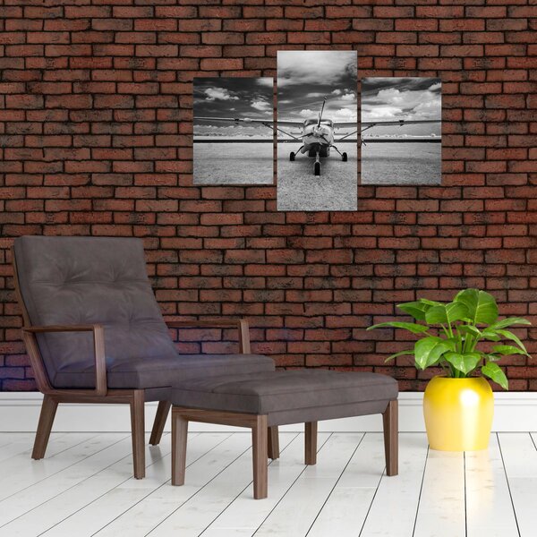 Slika - Avion crno-bijeli (90x60 cm)
