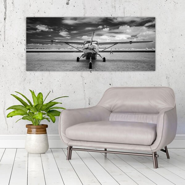 Slika - Avion crno-bijeli (120x50 cm)