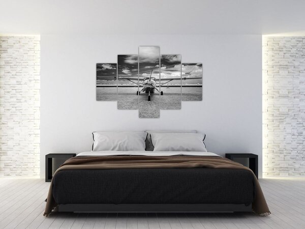 Slika - Avion crno-bijeli (150x105 cm)