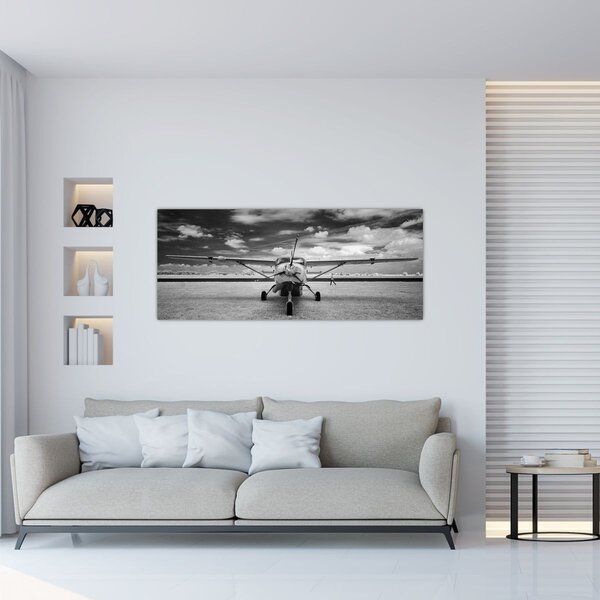 Slika - Avion crno-bijeli (120x50 cm)