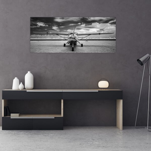 Slika - Avion crno-bijeli (120x50 cm)