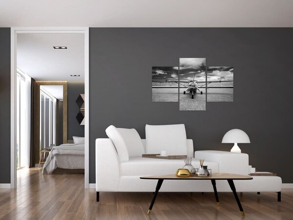 Slika - Avion crno-bijeli (90x60 cm)