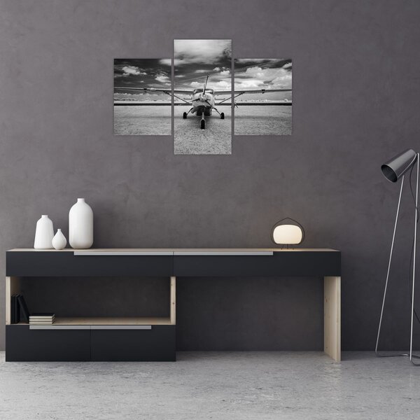 Slika - Avion crno-bijeli (90x60 cm)