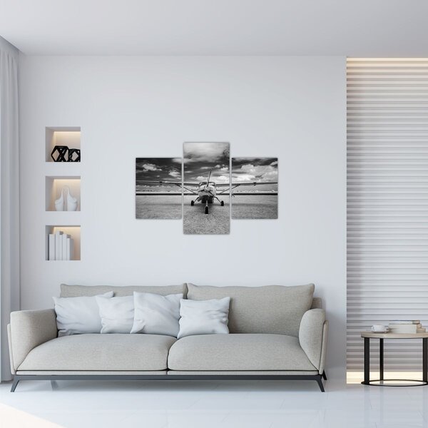 Slika - Avion crno-bijeli (90x60 cm)