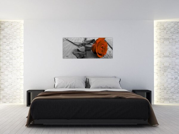 Slika - Narančasta ruža (120x50 cm)