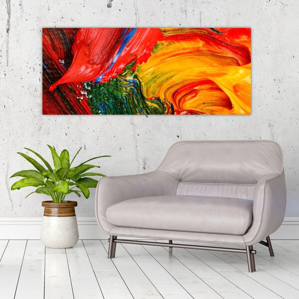 Slika - Modrenje apstrakcije kistom (120x50 cm)