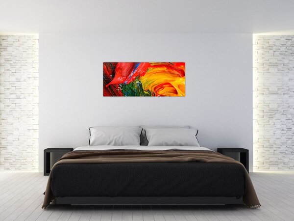 Slika - Modrenje apstrakcije kistom (120x50 cm)
