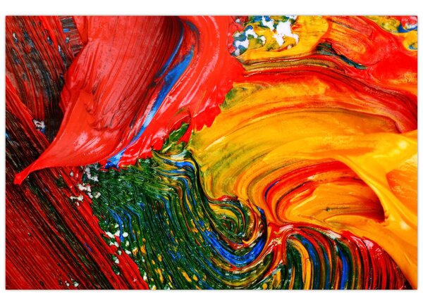 Slika - Modrenje apstrakcije kistom (90x60 cm)