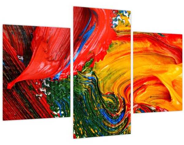 Slika - Modrenje apstrakcije kistom (90x60 cm)