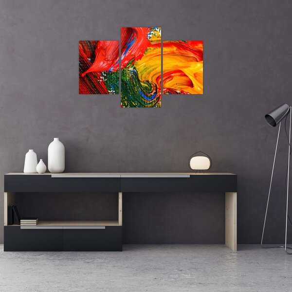 Slika - Modrenje apstrakcije kistom (90x60 cm)