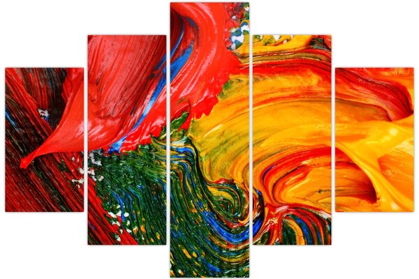 Slika - Modrenje apstrakcije kistom (150x105 cm)