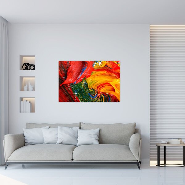 Slika - Modrenje apstrakcije kistom (90x60 cm)