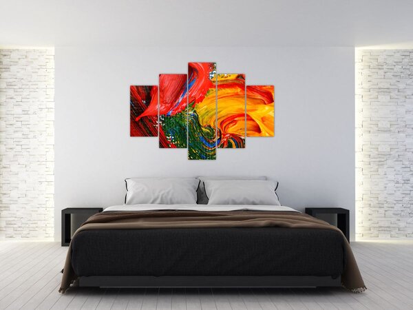 Slika - Modrenje apstrakcije kistom (150x105 cm)