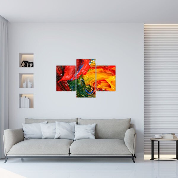 Slika - Modrenje apstrakcije kistom (90x60 cm)