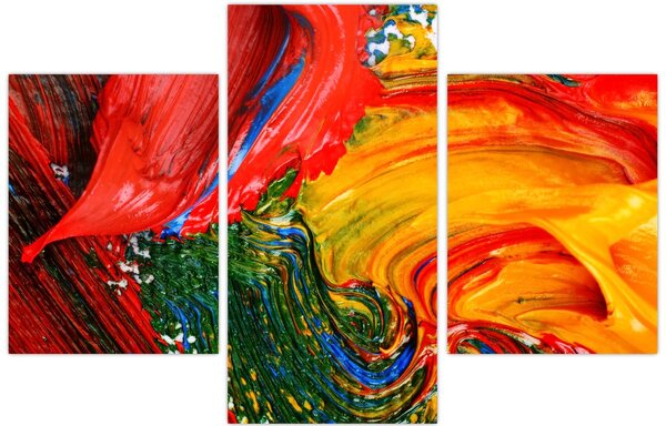 Slika - Modrenje apstrakcije kistom (90x60 cm)