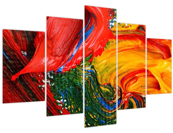 Slika - Modrenje apstrakcije kistom (150x105 cm)
