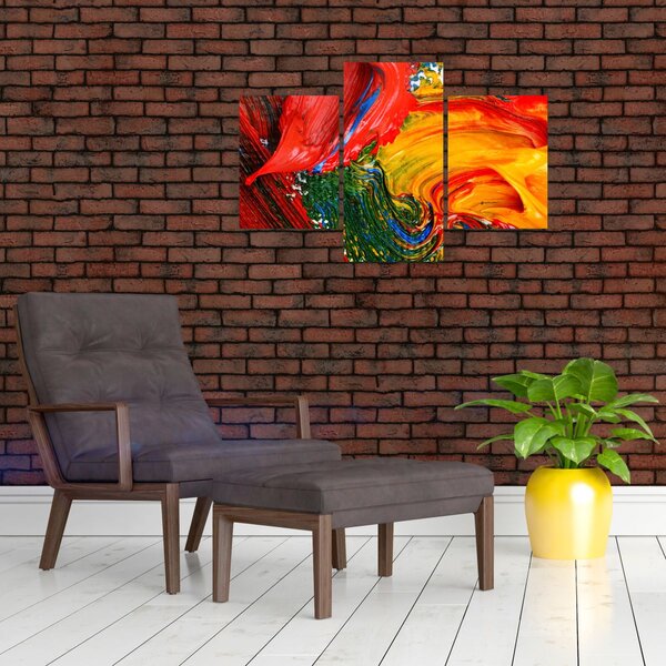 Slika - Modrenje apstrakcije kistom (90x60 cm)