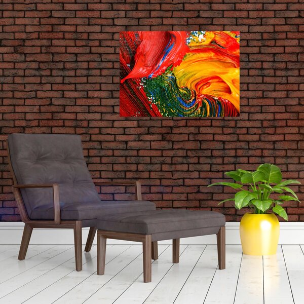 Slika - Modrenje apstrakcije kistom (70x50 cm)