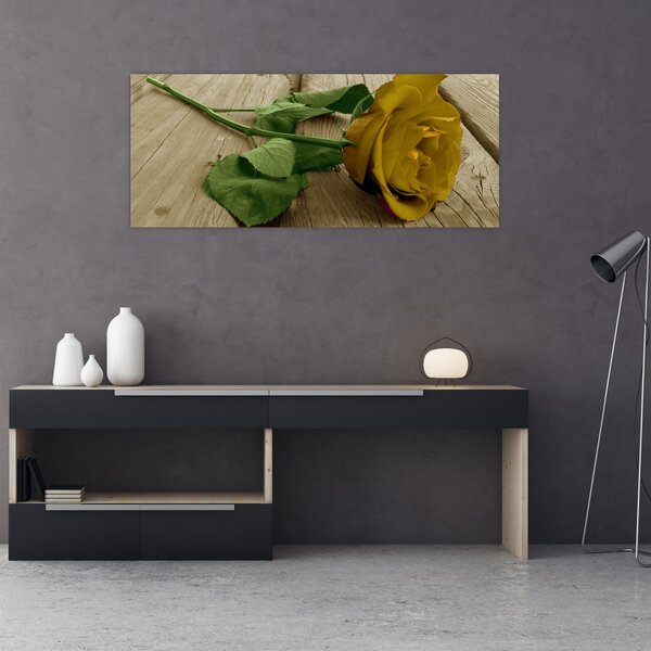 Slika - Vintage žute ruže (120x50 cm)