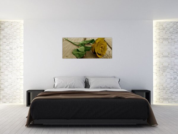 Slika - Vintage žute ruže (120x50 cm)