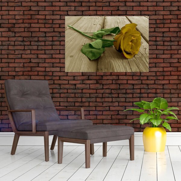 Slika - Vintage žute ruže (90x60 cm)