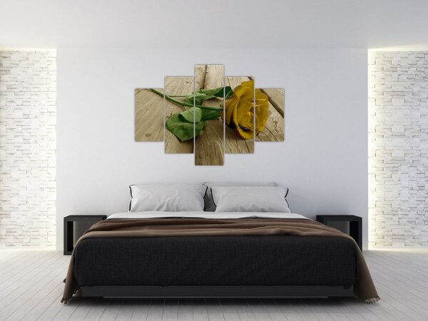 Slika - Vintage žute ruže (150x105 cm)