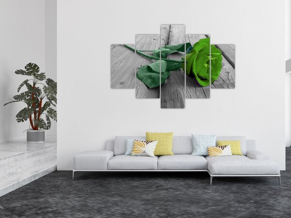 Slika - Zelena ruža (150x105 cm)
