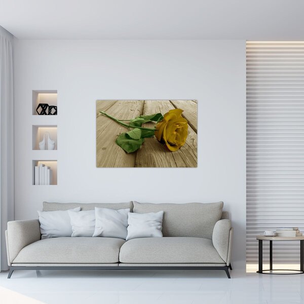 Slika - Vintage žute ruže (90x60 cm)