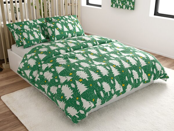 Pamučna posteljina EVERGREEN DREAMS zelena Dimenzije posteljine: 70 x 90 cm | 140 x 200 cm