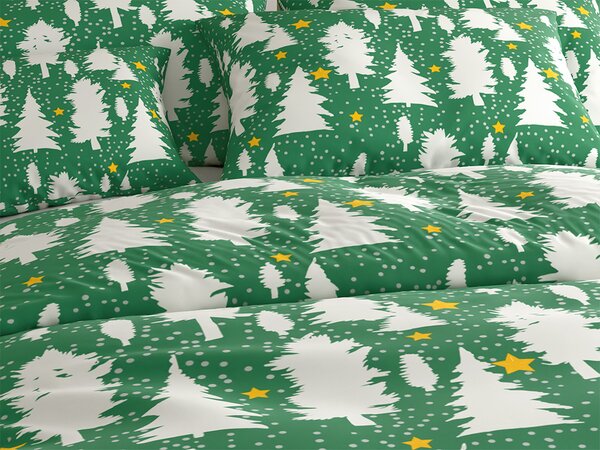 Pamučna posteljina EVERGREEN DREAMS zelena Dimenzije posteljine: 70 x 90 cm | 140 x 200 cm
