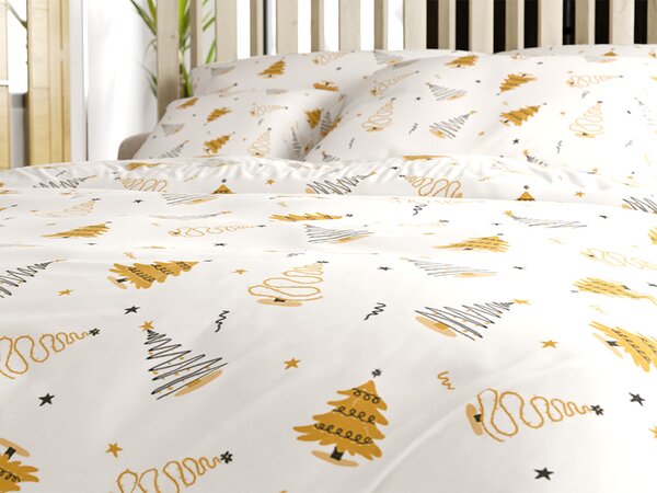 Pamučna posteljina FROST & GOLD bijela Dimenzije posteljine: 70 x 90 cm | 140 x 200 cm