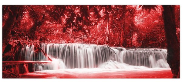 Slika - Vodopad, crvena (120x50 cm)