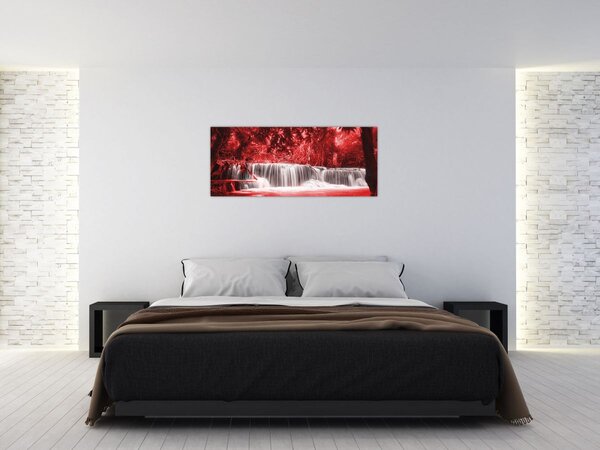 Slika - Vodopad, crvena (120x50 cm)