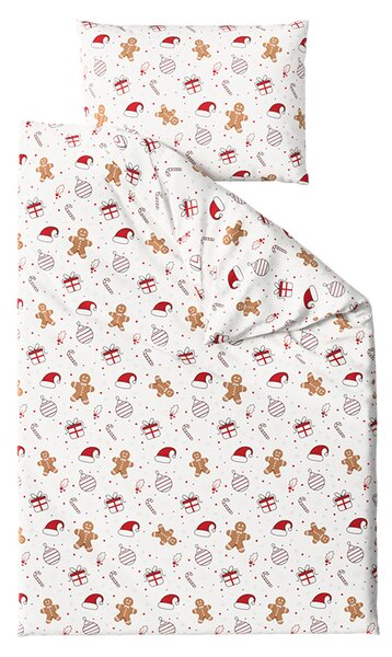 Pamučna posteljina GINGER JOY bijela Dimenzije posteljine: 70 x 90 cm | 140 x 200 cm