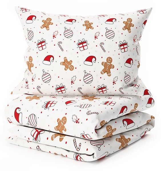 Pamučna posteljina GINGER JOY bijela Dimenzije posteljine: 70 x 90 cm | 140 x 200 cm