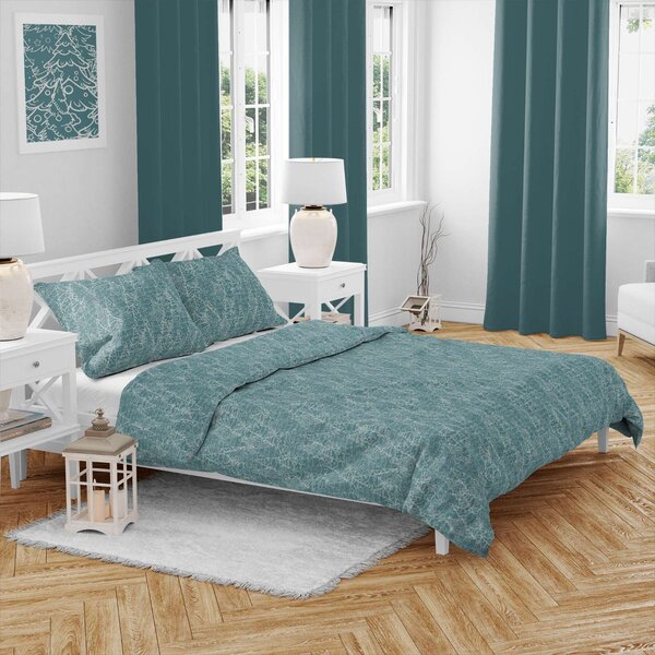Pamučna posteljina FROSTLINE modrozelena Dimenzije posteljine: 70 x 90 cm | 140 x 200 cm