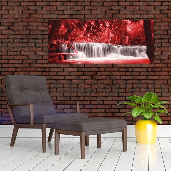 Slika - Vodopad, crvena (120x50 cm)