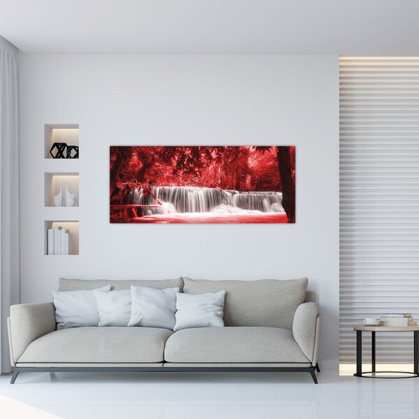 Slika - Vodopad, crvena (120x50 cm)