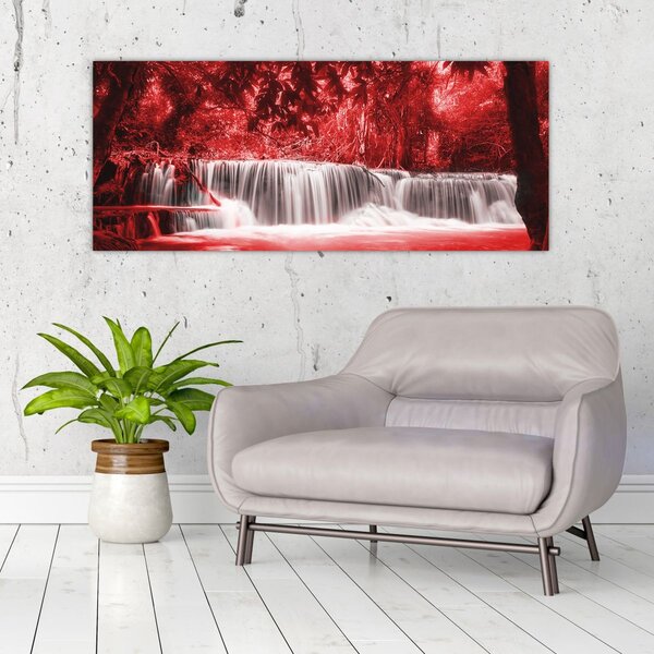 Slika - Vodopad, crvena (120x50 cm)